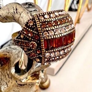 Heidi Daus Smoky Swarovski Crystal Ring